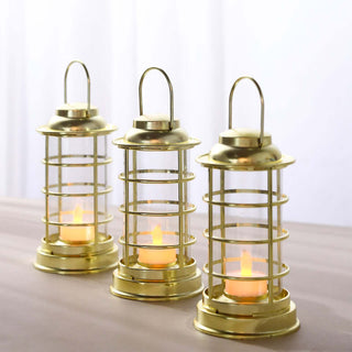 Unforgettable Table Decorative Lanterns in Gold Unforgettable Table Decorative Lanterns in Gold
