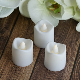 Convenient and Versatile White Flameless LED Tealight Candles