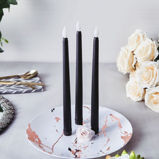 Add a Warm and Exotic Glow to Your Events with Black Flickering Flameless LED Taper Candles Add a Warm and Exotic Glow to Your Events with Black Flickering Flameless LED Taper Candles