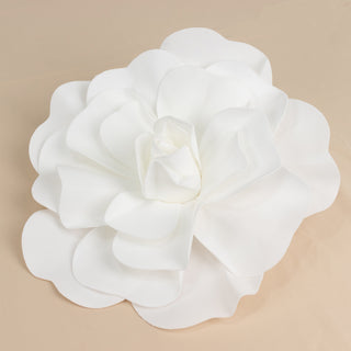 Elegant and Sophisticated: 16" Large White Real Touch Artificial Foam DIY Craft Roses