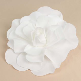 Elegant and Sophisticated: 16" Large White Real Touch Artificial Foam DIY Craft Roses Elegant and Sophisticated: 16" Large White Real Touch Artificial Foam DIY Craft Roses