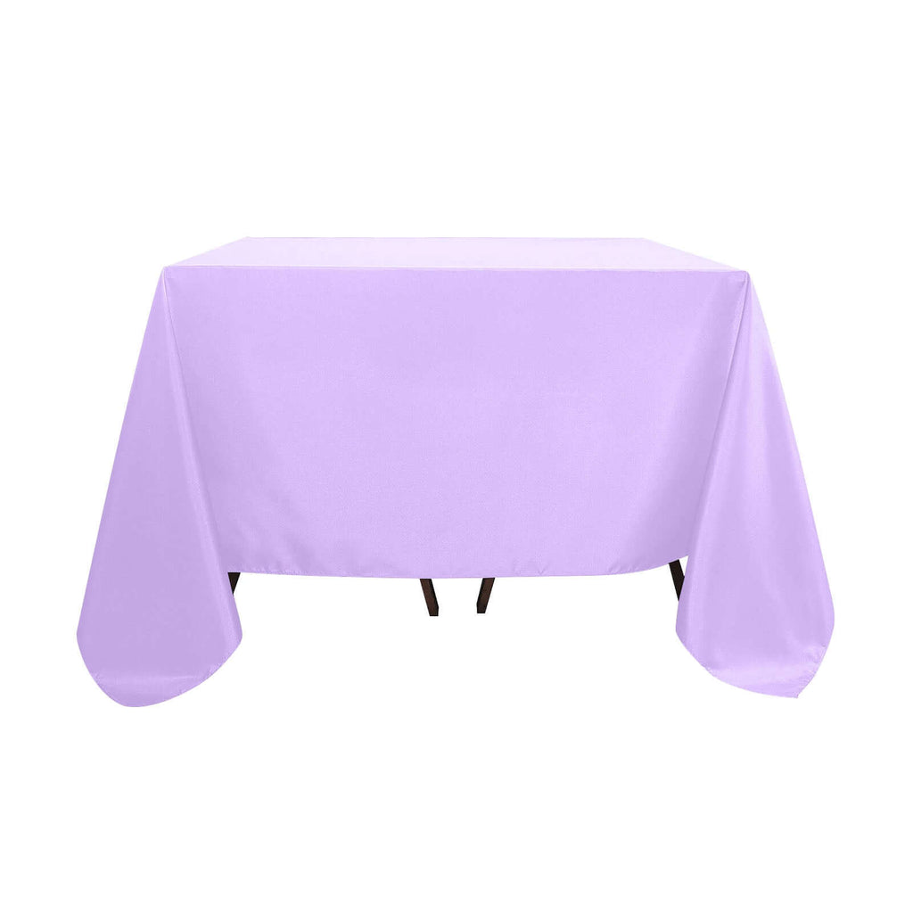 90x90 In Lavender Lilac Polyester Tablecloth