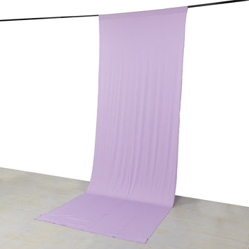 Lavender Lilac 4-Way Stretch Spandex Event Curtain Drapes, Wrinkle Resistant Backdrop Event Panel with Rod Pockets - 5ftx14ft