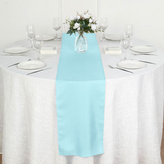 Light Blue Polyester Table Runner - Add Elegance to Your Event Decor