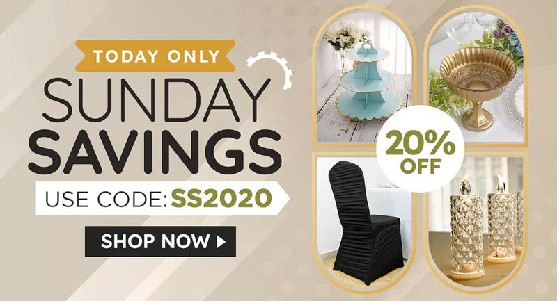 20% Off Sunday Savings! Today Only