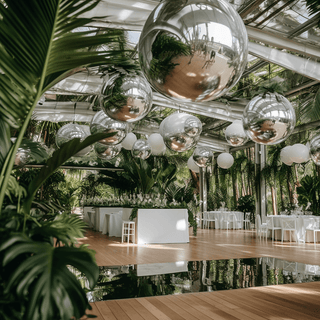 Create Magical Moments with the Silver Reflective Hollow Garden Globe Sphere Create Magical Moments with the Silver Reflective Hollow Garden Globe Sphere