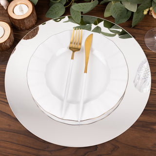 Elevate Your Event with Silver Mirror Charger Plates