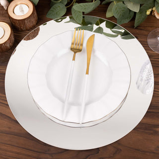 Elevate Your Event with Silver Mirror Charger Plates Elevate Your Event with Silver Mirror Charger Plates