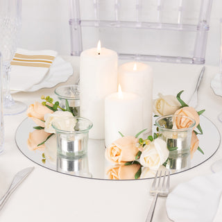 Create an Enchanting Table Setting with Silver Mirror Charger Plates