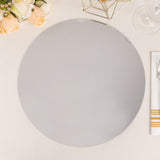 10 Pack Silver Mirror Lightweight Charger Plates For Table Setting, 13inch Plastic Dining Plate