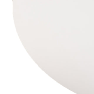 White round ceramic vase with a smooth finish.