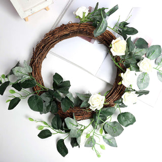 12" Natural Grapevine Twig Wreath - Rustic and Boho Chic Craft Wreath