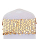 5 Pack | Matte Champagne Big Payette Sequin Round Chair Sashes
