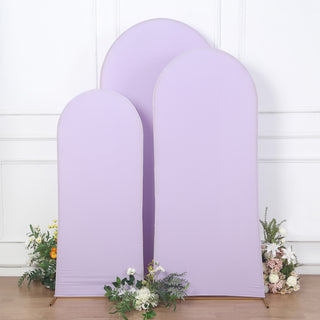 Matte Lavender Lilac Spandex Fitted Chiara Backdrop Stand Covers