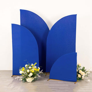 Enhance Your Wedding Decor with Matte Royal Blue Spandex Backdrop Stand Covers Enhance Your Wedding Decor with Matte Royal Blue Spandex Backdrop Stand Covers