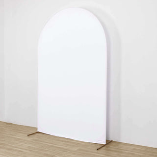 Enhance Your Event Decor with the 8ft Matte White Spandex Fitted Wedding Arch Cover Enhance Your Event Decor with the 8ft Matte White Spandex Fitted Wedding Arch Cover