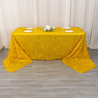 Elevate Your Event Decor with the Mesmerizing Metallic Gold Tablecloth