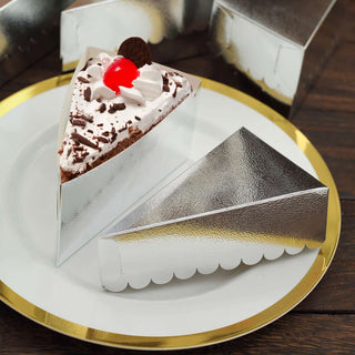 Protect and Store Your Cakes with Metallic Silver Cake Slice Boxes Protect and Store Your Cakes with Metallic Silver Cake Slice Boxes