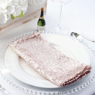 Blush Premium Sequin Napkin for Every Occasion Blush Premium Sequin Napkin for Every Occasion