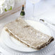 20x20Inch Champagne Premium Sequin Cloth Dinner Napkin | Reusable Linen