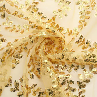 Create Unforgettable Moments with Sparkly Gold Leaf Vine Embroidered Sequin Tulle Cloth Dinner Napkins Create Unforgettable Moments with Sparkly Gold Leaf Vine Embroidered Sequin Tulle Cloth Dinner Napkins