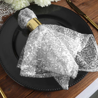 Stunning Silver Sequin Reusable Linen Stunning Silver Sequin Reusable Linen