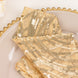 Champagne Wave Embroidered Sequin Mesh Dinner Napkin, Reusable Decorative Napkin