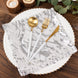 Silver Wave Embroidered Sequin Mesh Dinner Napkin, Reusable Decorative Napkin