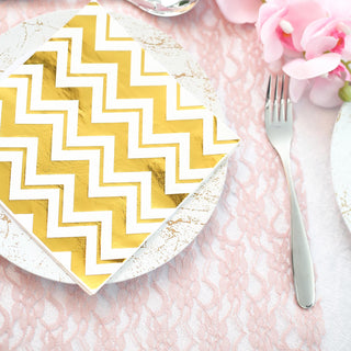 Add a Touch of Elegance to Your Table with Metallic Gold Chevron Paper Dinner Napkins Add a Touch of Elegance to Your Table with Metallic Gold Chevron Paper Dinner Napkins