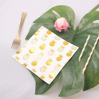 Elevate Your Event Decor with Gold Pineapple Paper Dinner Napkins Elevate Your Event Decor with Gold Pineapple Paper Dinner Napkins
