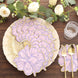 20 Pack Purple Peony Flower Shaped Paper Cocktail Napkins with Gold Edges, Disposable Party Beverage