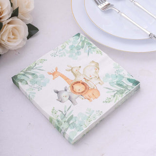 Vibrant and Stylish: 20 Pack Safari Animal Print Paper Cocktail Napkins Vibrant and Stylish: 20 Pack Safari Animal Print Paper Cocktail Napkins