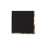50 Pack Black  Disposable Cocktail Napkins with Gold Foil Edge