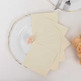 50 Pack Ivory Soft 2-Ply Disposable Cocktail Napkins, 5x5inch Paper Beverage Napkins