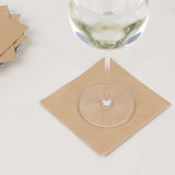  Natural Soft 2-Ply Disposable Cocktail Napkins, Paper Beverage Napkins - 18 GSM