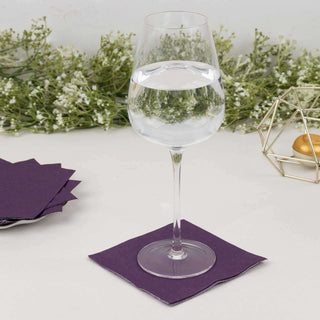 Purple Soft 2-Ply Disposable Cocktail Napkins for Every Occasion Purple Soft 2-Ply Disposable Cocktail Napkins for Every Occasion
