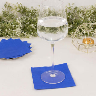 Convenient and Stylish Royal Blue Disposable Cocktail Napkins Convenient and Stylish Royal Blue Disposable Cocktail Napkins