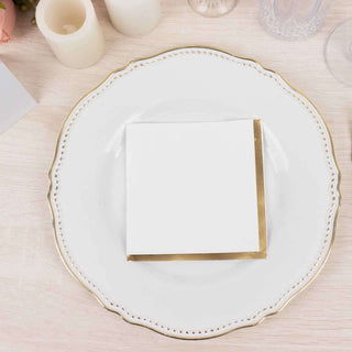 <strong>Gilded White Paper Party Napkins </strong> <strong>Gilded White Paper Party Napkins </strong>
