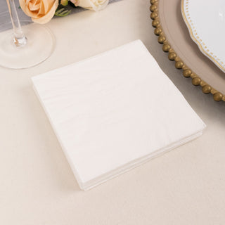 White 2-Ply Disposable Cocktail Napkins - Add Elegance to Your Event