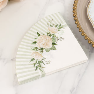 <strong>Elegant Floral White Sage Green 2-ply Round Paper Napkins</strong> <strong>Elegant Floral White Sage Green 2-ply Round Paper Napkins</strong>