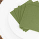 20 Pack | Olive Green Soft Linen-Feel Airlaid Paper Cocktail Napkins, Highly Absorbent Disposable