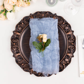 Dusty Blue Organza Dinner Napkins - The Perfect Event Decor