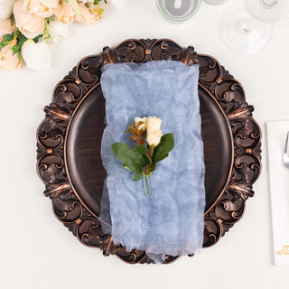Dusty Blue Organza Dinner Napkins - The Perfect Event Decor Dusty Blue Organza Dinner Napkins - The Perfect Event Decor