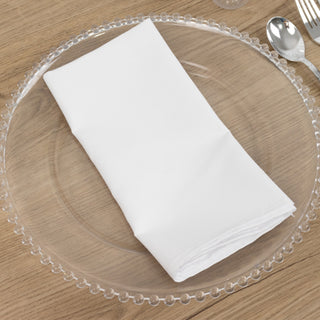 <strong>Enduring Sophistication with White Cotton Blend Napkins</strong> <strong>Enduring Sophistication with White Cotton Blend Napkins</strong>