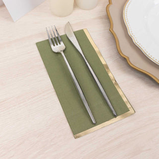 Create Unforgettable Moments with Olive Green and Gold Foil Edge
