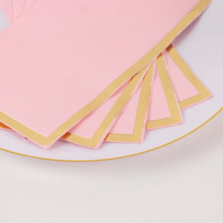 <strong>Versatile and Stylish Pink & Gold Dinner Party Napkins</strong> <strong>Versatile and Stylish Pink & Gold Dinner Party Napkins</strong>