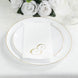 100 Paper Dinner Napkins White with Gold Foil Monogram