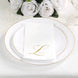 100 Paper Dinner Napkins White with Gold Foil Monogram