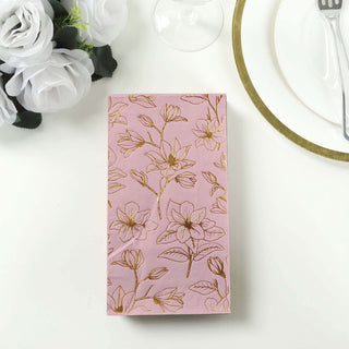 <span>Dusty Rose And Gold Floral 2-Ply Paper Dinner Napkins</span> <span>Dusty Rose And Gold Floral 2-Ply Paper Dinner Napkins</span>