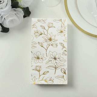 <span>White And Gold Floral 2-Ply Paper Dinner Napkins</span> <span>White And Gold Floral 2-Ply Paper Dinner Napkins</span>